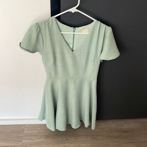 Sage green a-line dress